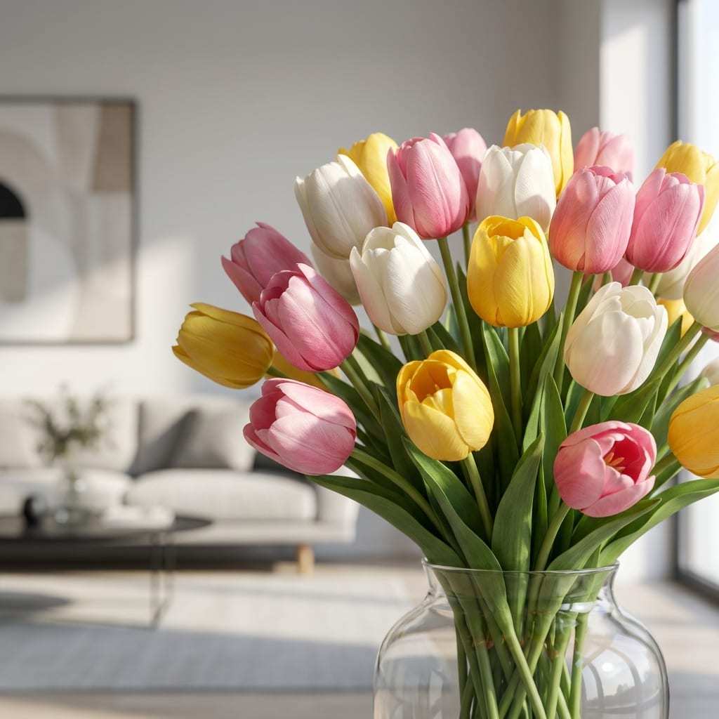 Wholesale fake tulips and silk artificial tulip bouquets
