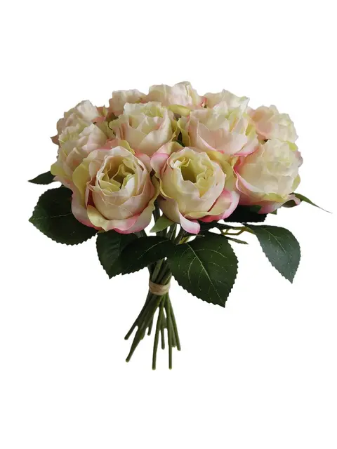 Silk 27*20*13CM Sunshine Rose Bouquet - LY/Pink - Wholesale Artificial Flowers | EBJ0725012#7