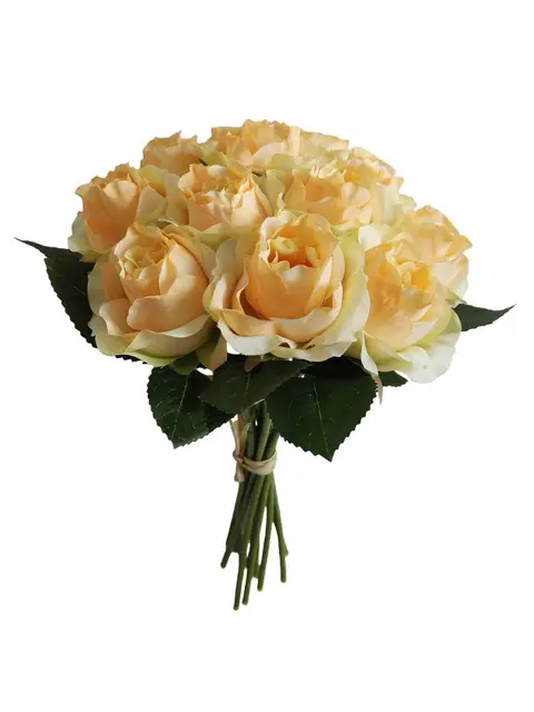 Silk 27*20*13CM Sunshine Rose Bouquet - Cream - Wholesale Artificial Flowers | EBJ0725012#3