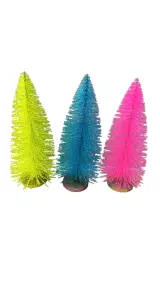 31 cm Assorted Cone Christmas Tree Set thumbnail 1
