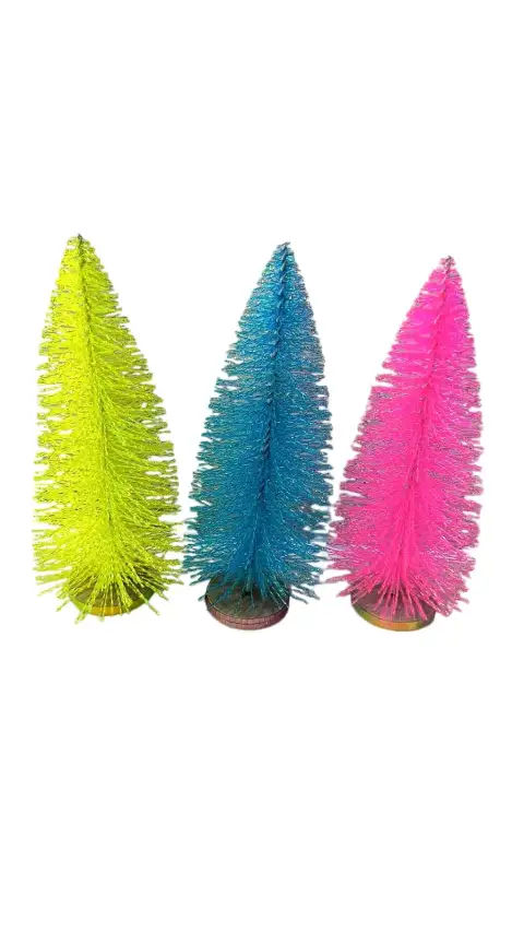 31 cm Assorted Cone Christmas Tree Set