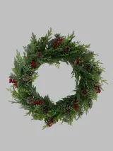 76 cm Artificial Christmas Berry Wreath thumbnail 1