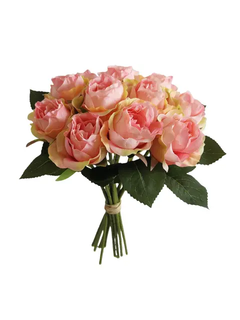 Silk 27*20*13CM Sunshine Rose Bouquet - Pink - Wholesale Artificial Flowers | EBJ0725012#6