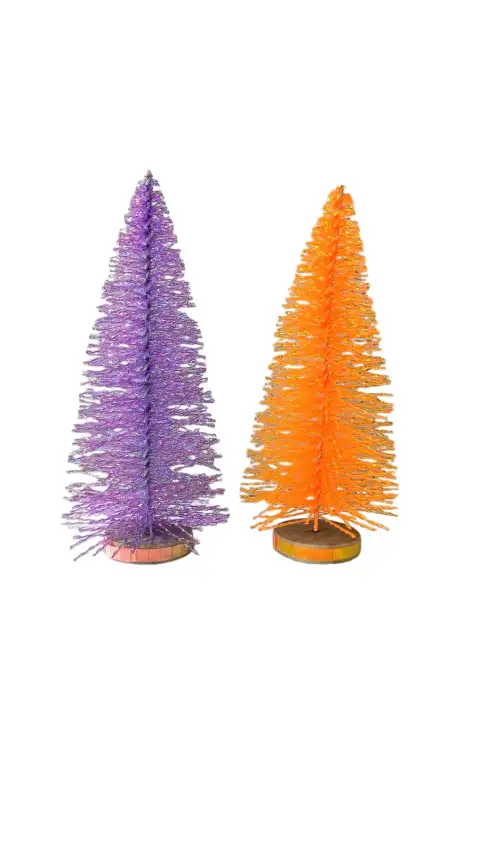 25 cm Assorted Cone Christmas Tree Set