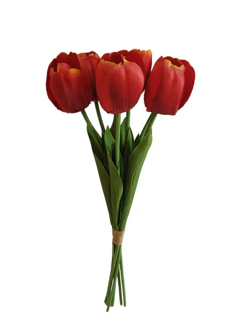 Silk 44*14*10CM Holding tulips in hand - Red - Wholesale Artificial Flowers | EB0326001#4