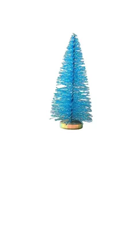 21 cm White Tinsel Christmas Tree
