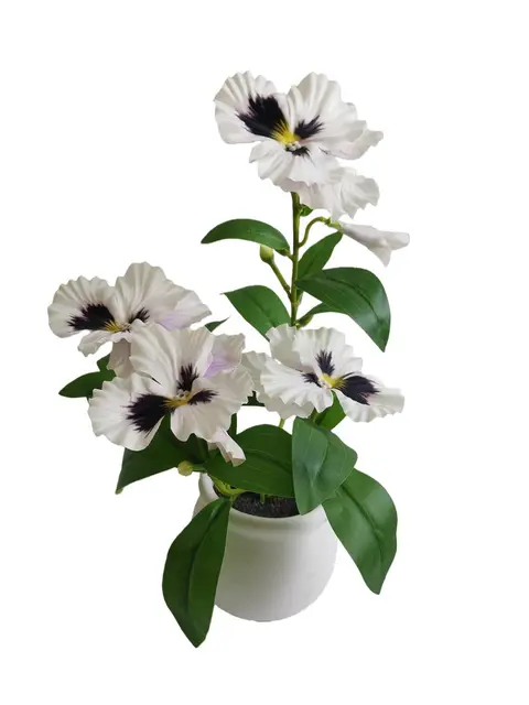 Silk 30*20*12CM Potted Pansies - Assorted - Wholesale Artificial Flowers | EB012305056#WH