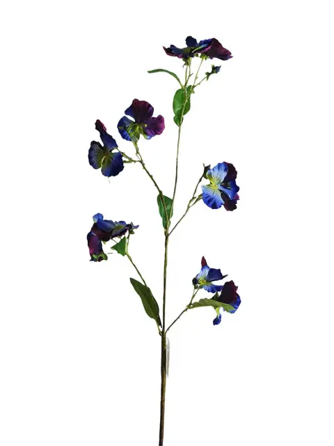 Silk 96*25*5CM Pansy - Blue - Wholesale Artificial Flowers | EBZ2326218#13