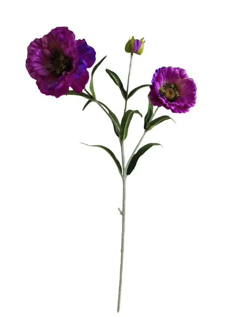 Silk 50*18*5CM Little poppy flower - Purple - Wholesale Artificial Flowers | EBJ0725040#3
