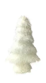 44 cm White Tinsel Christmas Tree thumbnail 1
