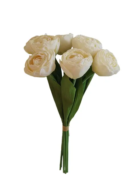 Silk 42*16*10CM Holding tulips in hand - Cream - Wholesale Artificial Flowers | EB0326002#2