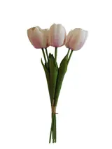 Silk 44*14*10CM Holding tulips in hand - White/Pink - Wholesale Artificial Flowers | EB0326001#6 thumbnail 1