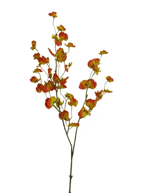 Silk 90*20*4CM Dancing Orchid - Orange - Wholesale Artificial Flowers | EB0326011#5