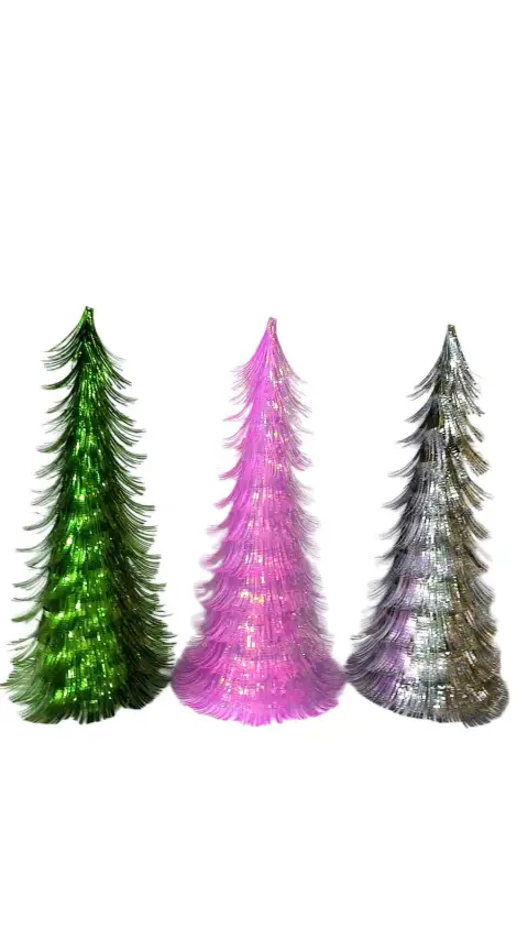 47 cm Assorted Cone Christmas Tree Set