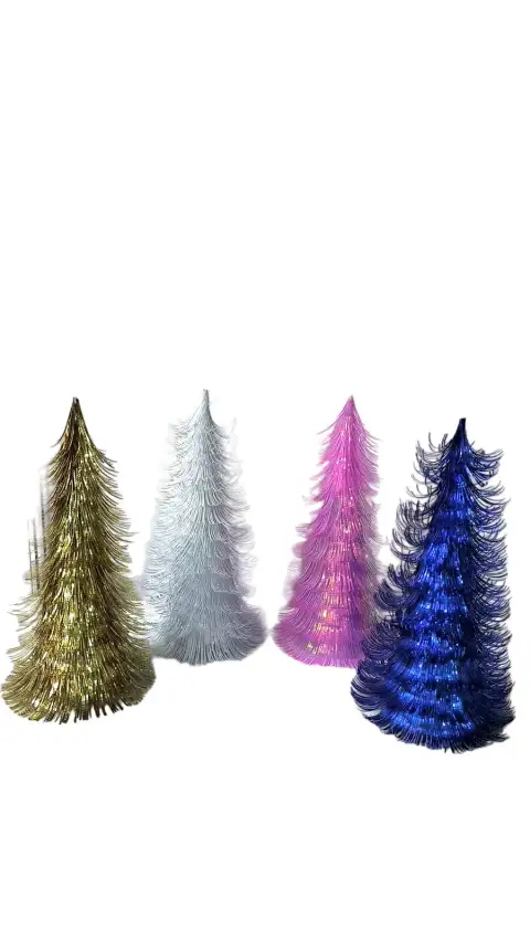 39 cm Assorted Cone Christmas Tree Set