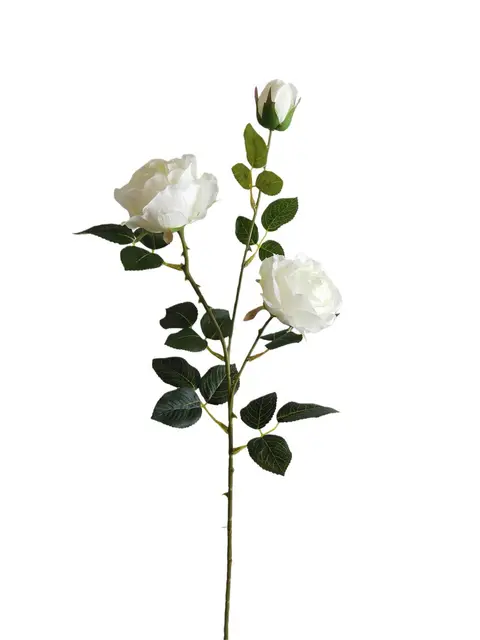 Silk 82*20*9CM Bud rose - White - Wholesale Artificial Flowers | EBJ0725010#1