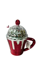 Red Christmas Snow Globe Mug Decor thumbnail 1
