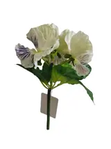 Silk 20*13*5CM Pansy - White - Wholesale Artificial Flowers | EBZ2326222#01 thumbnail 1