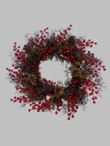 61 cm Artificial Christmas Berry Wreath thumbnail 1