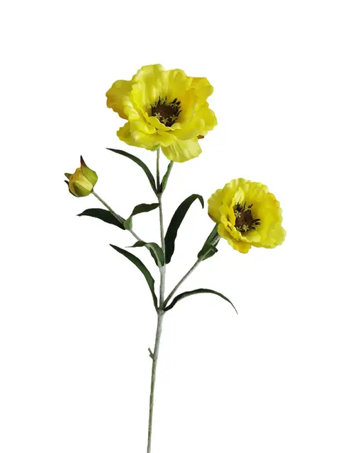 Silk 50*18*5CM Little poppy flower - Yellow - Wholesale Artificial Flowers | EBJ0725040#8