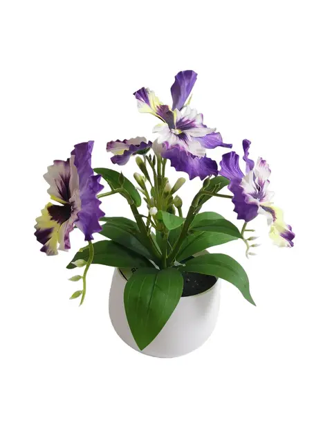 Silk 20*20*15CM Potted Pansies - Assorted - Wholesale Artificial Flowers | EB0155062#PU