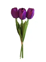 Silk 44*14*10CM Holding tulips in hand - Purple - Wholesale Artificial Flowers | EB0326001#8 thumbnail 1
