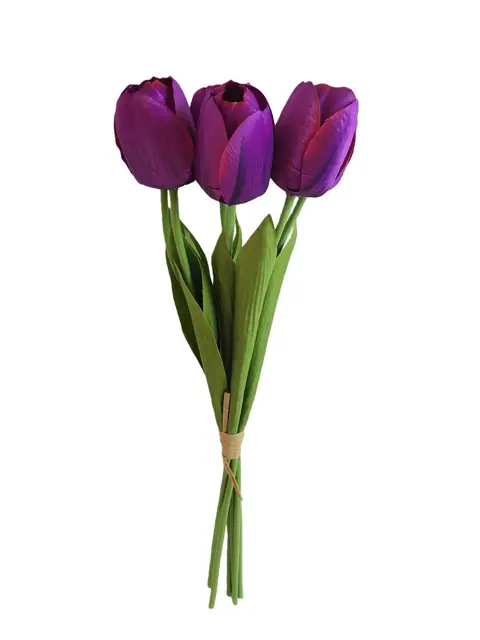Silk 44*14*10CM Holding tulips in hand - Purple - Wholesale Artificial Flowers | EB0326001#8