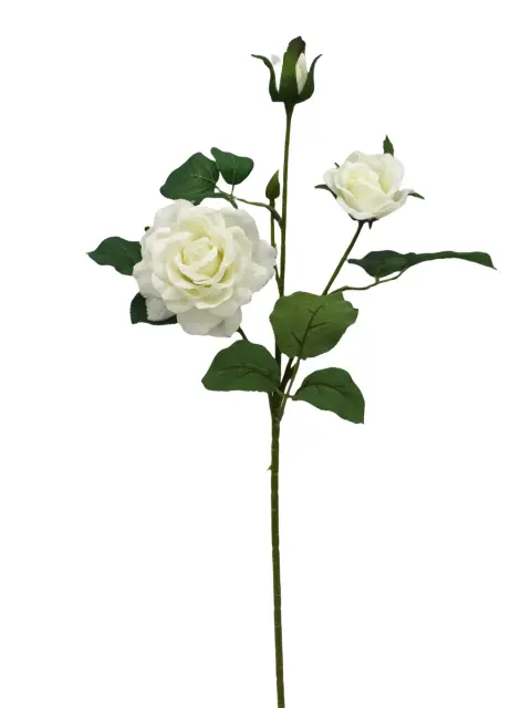 Real Touch Artificial Rose Stem - 3 Heads - 20.47"