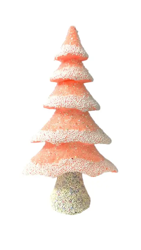 44 cm Artificial Glitter Christmas Tree - Orange