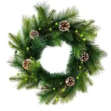 60 cm Artificial Pine Cone Christmas Wreath thumbnail 1