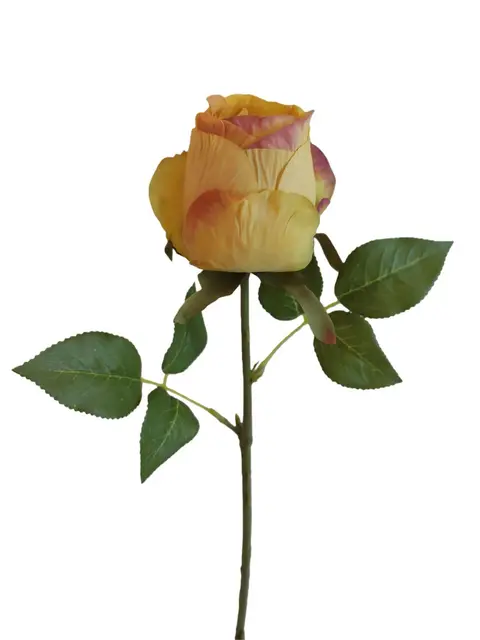 Silk 42*13*6CM Rugosa rose - Yellow - Wholesale Artificial Flowers | EB0326009#9