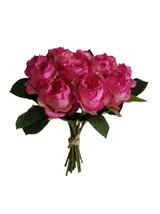 Silk 27*20*13CM Sunshine Rose Bouquet - Fuchsia - Wholesale Artificial Flowers | EBJ0725012#5 thumbnail 1