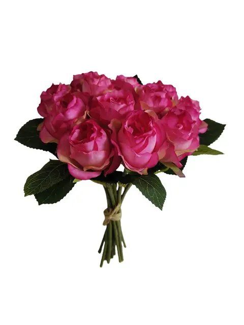 Silk 27*20*13CM Sunshine Rose Bouquet - Fuchsia - Wholesale Artificial Flowers | EBJ0725012#5