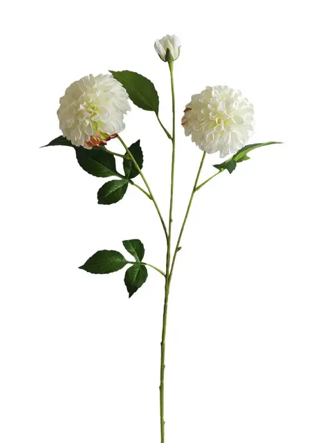 Silk 76*25*7CM Dahlia - White - Wholesale Artificial Flowers | EBJ0725003#1