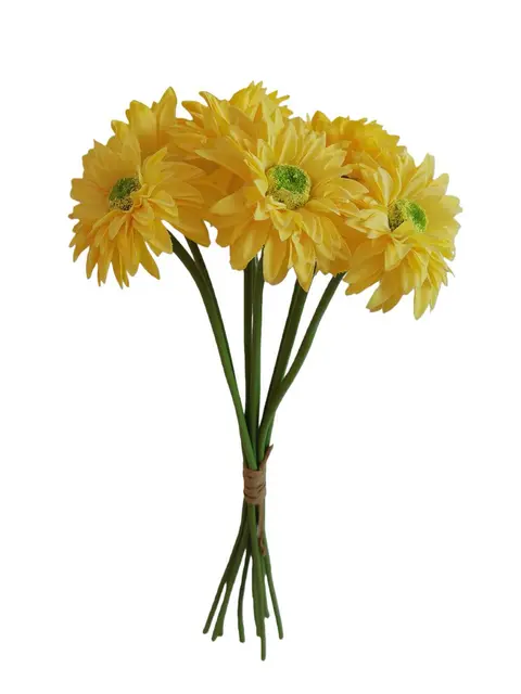 Silk 42*16*10CM Holding chrysanthemums - Yellow - Wholesale Artificial Flowers | EB0326005#3