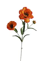 Silk 50*18*5CM Little poppy flower - Orange - Wholesale Artificial Flowers | EBJ0725040#6 thumbnail 1