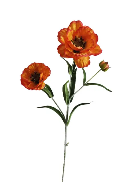 Silk 50*18*5CM Little poppy flower - Orange - Wholesale Artificial Flowers | EBJ0725040#6