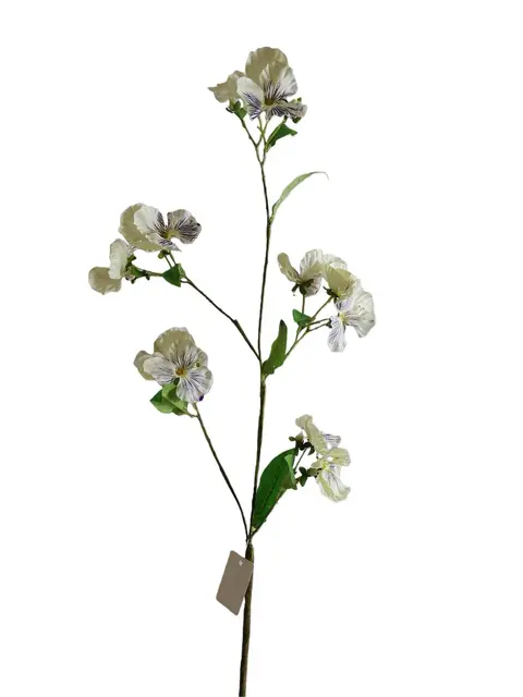 Silk 96*25*5CM Pansy - White - Wholesale Artificial Flowers | EBZ2326218#01