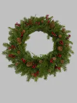 91 cm Artificial Christmas Berry Wreath thumbnail 1