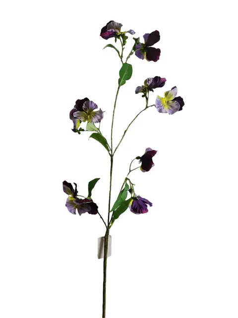 Silk 96*25*5CM Pansy - Purple/Cream - Wholesale Artificial Flowers | EBZ2326218#08