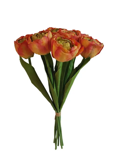Silk 42*16*10CM Holding tulips in hand - Orange - Wholesale Artificial Flowers | EB0326002#5