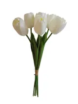 Silk 44*14*10CM Holding tulips in hand - White - Wholesale Artificial Flowers | EB0326001#1 thumbnail 1