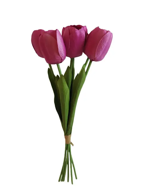 Silk 44*14*10CM Holding tulips in hand - Fuchsia - Wholesale Artificial Flowers | EB0326001#3