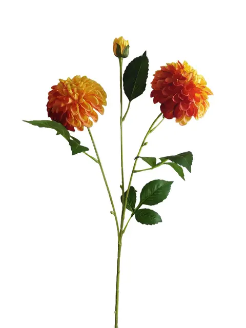 Silk 76*25*7CM Dahlia - Orange - Wholesale Artificial Flowers | EBJ0725003#7