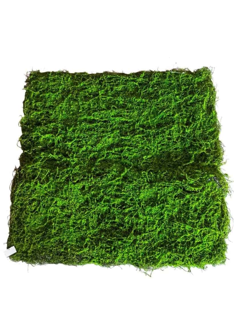 Realistic faux moss mat for event backdrop and interior décor - 100x100cm