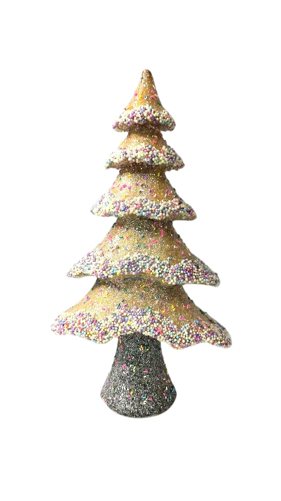 44 cm Artificial Glitter Christmas Tree - Champagne