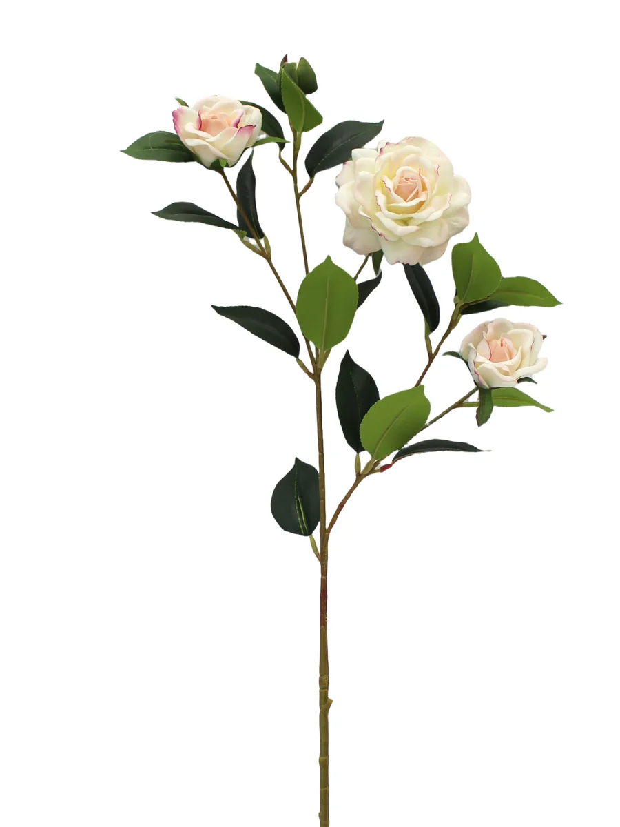 Real Touch Artificial Gardenia Stem - 5 Heads - 28.74" thumbnail 2