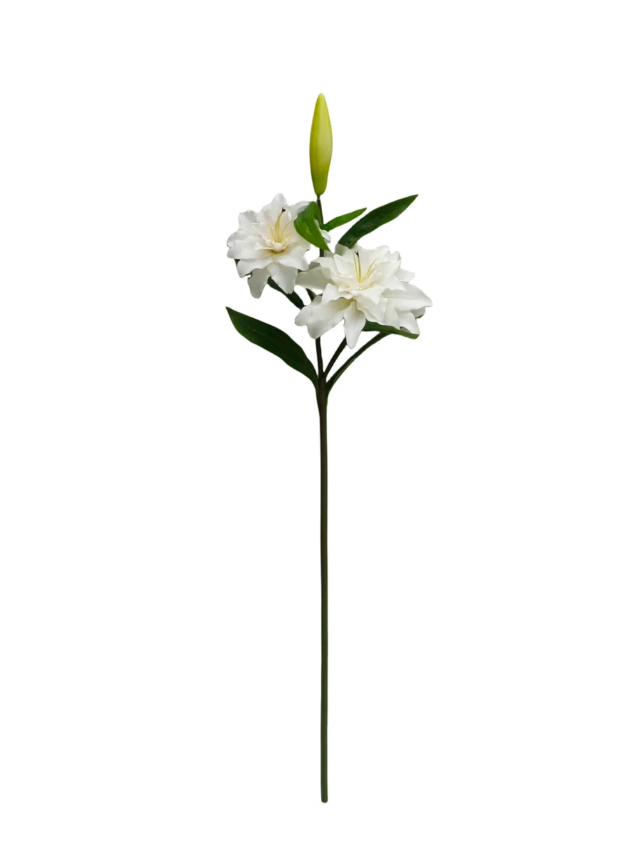 Real Touch Artificial Lily Stem - 3 Heads - 27.56" thumbnail 4