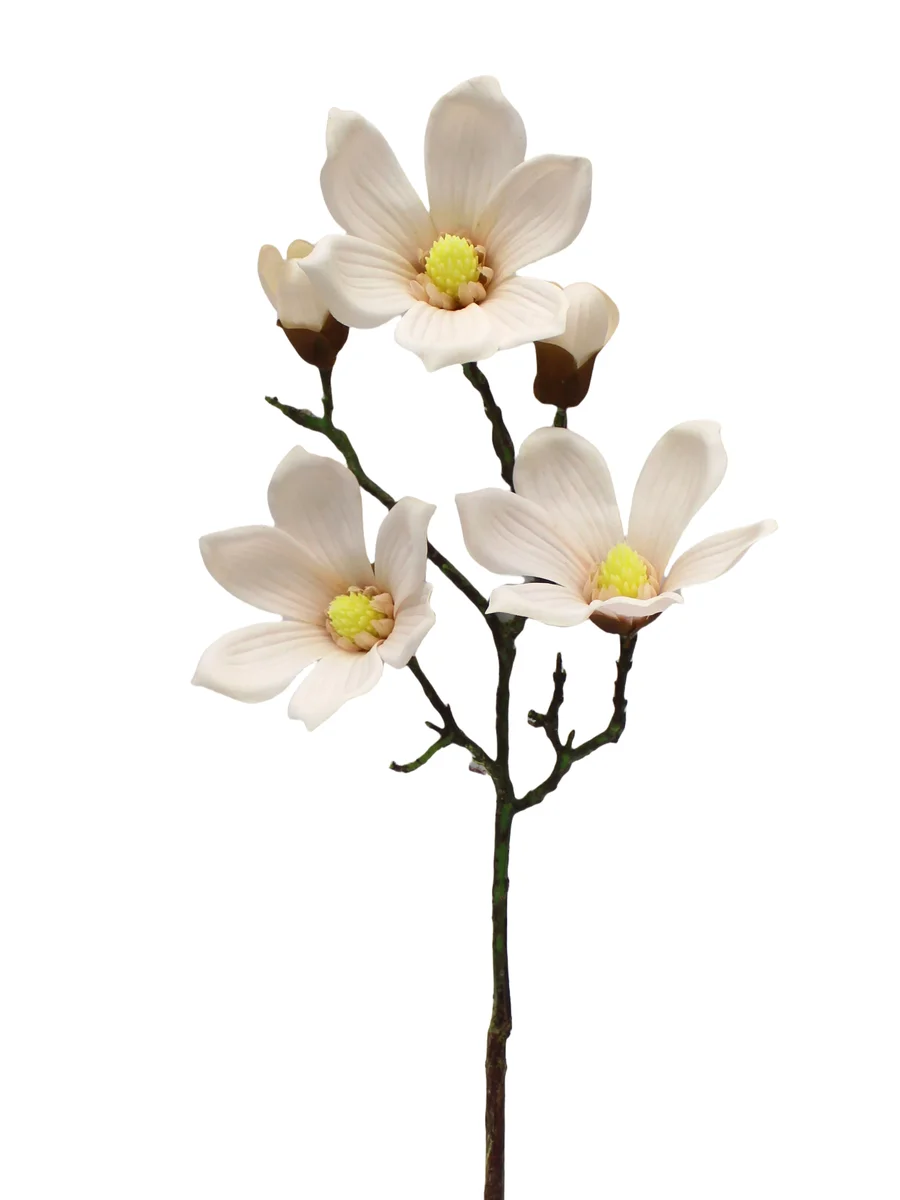 Real Touch Artificial Magnolia Stem - 5 Heads - 28.35" thumbnail 4