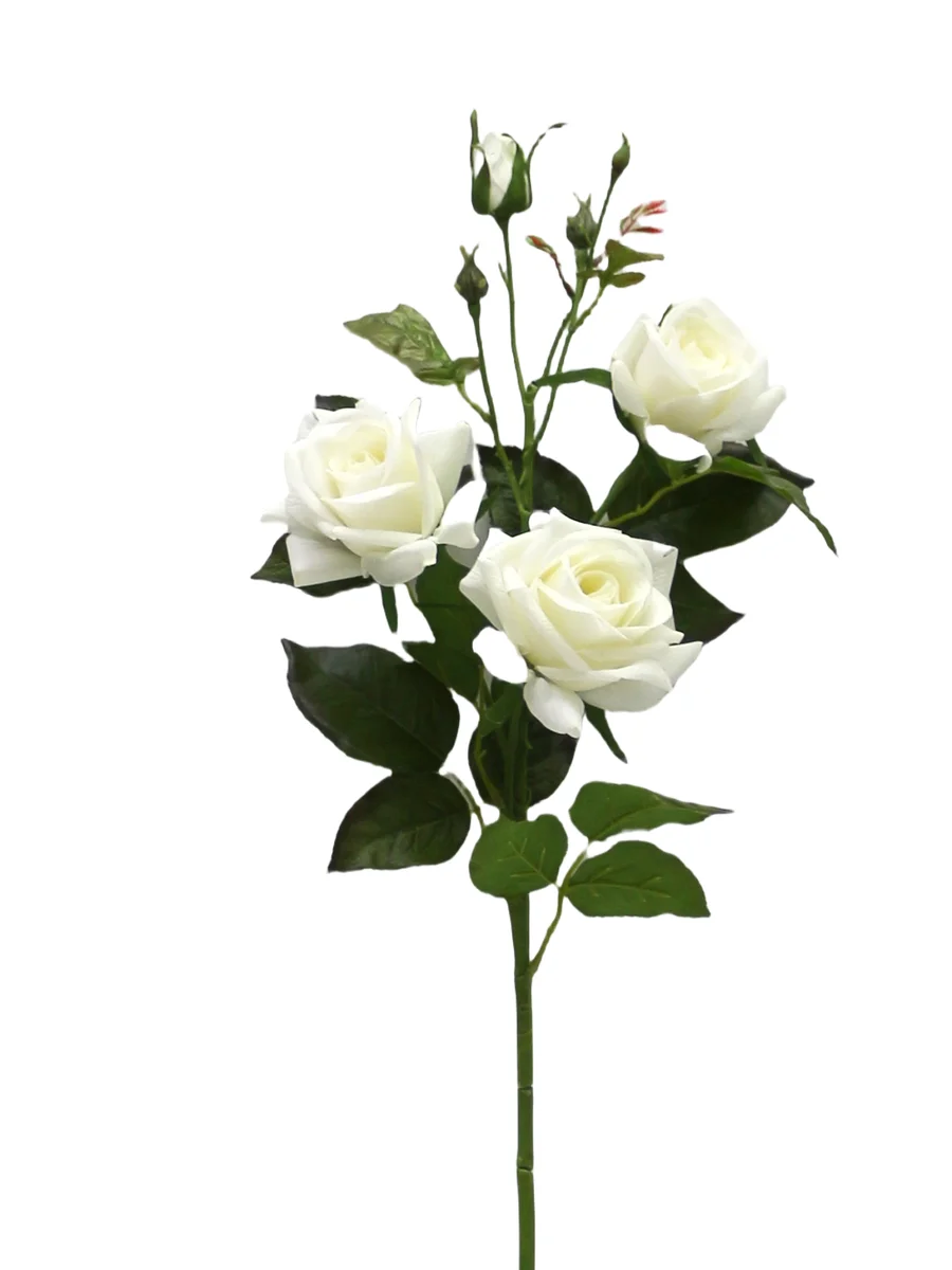 Real Touch Artificial Rose Stem - 4 Heads - 33.46" thumbnail 10